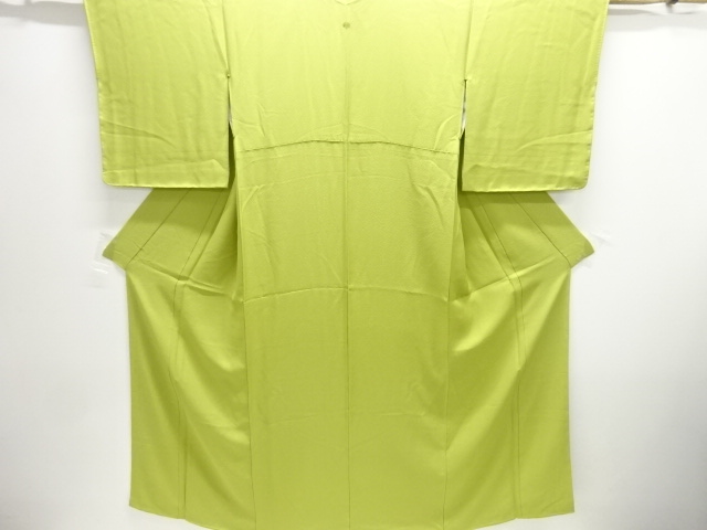 織柄一つ紋色無地着物